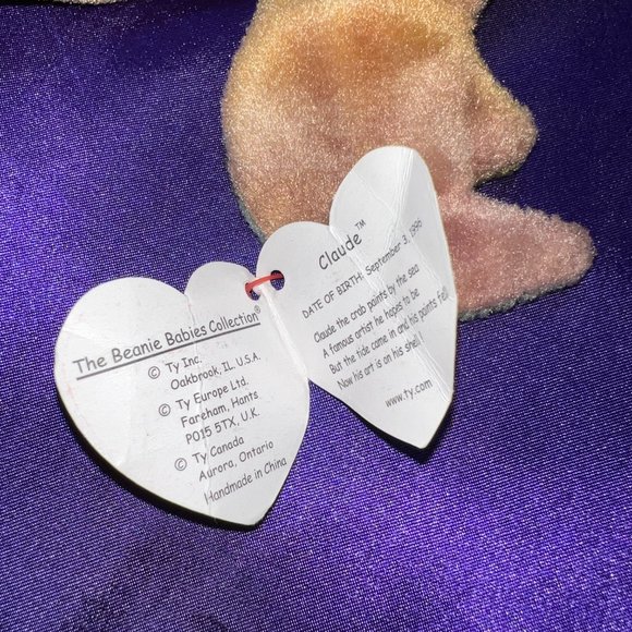 NWT & VTG📌 Ty Beanie Baby 1996  Claude the Crab &  Puffer the Penguin 1997 - Picture 13 of 16